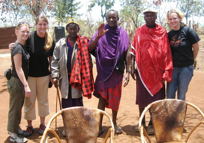 Kara Amoratis with Maasai Elders