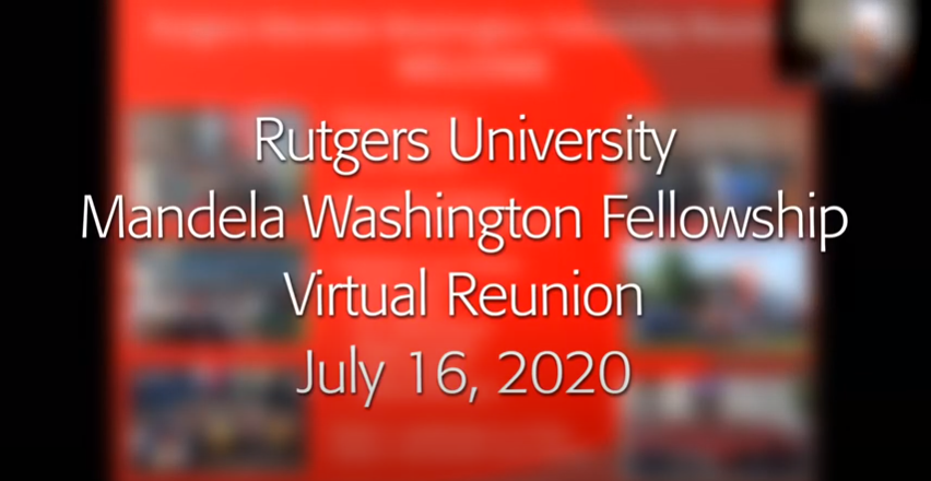 Rutgers Mandela Washington Fellowship Virtual Reunion 2020