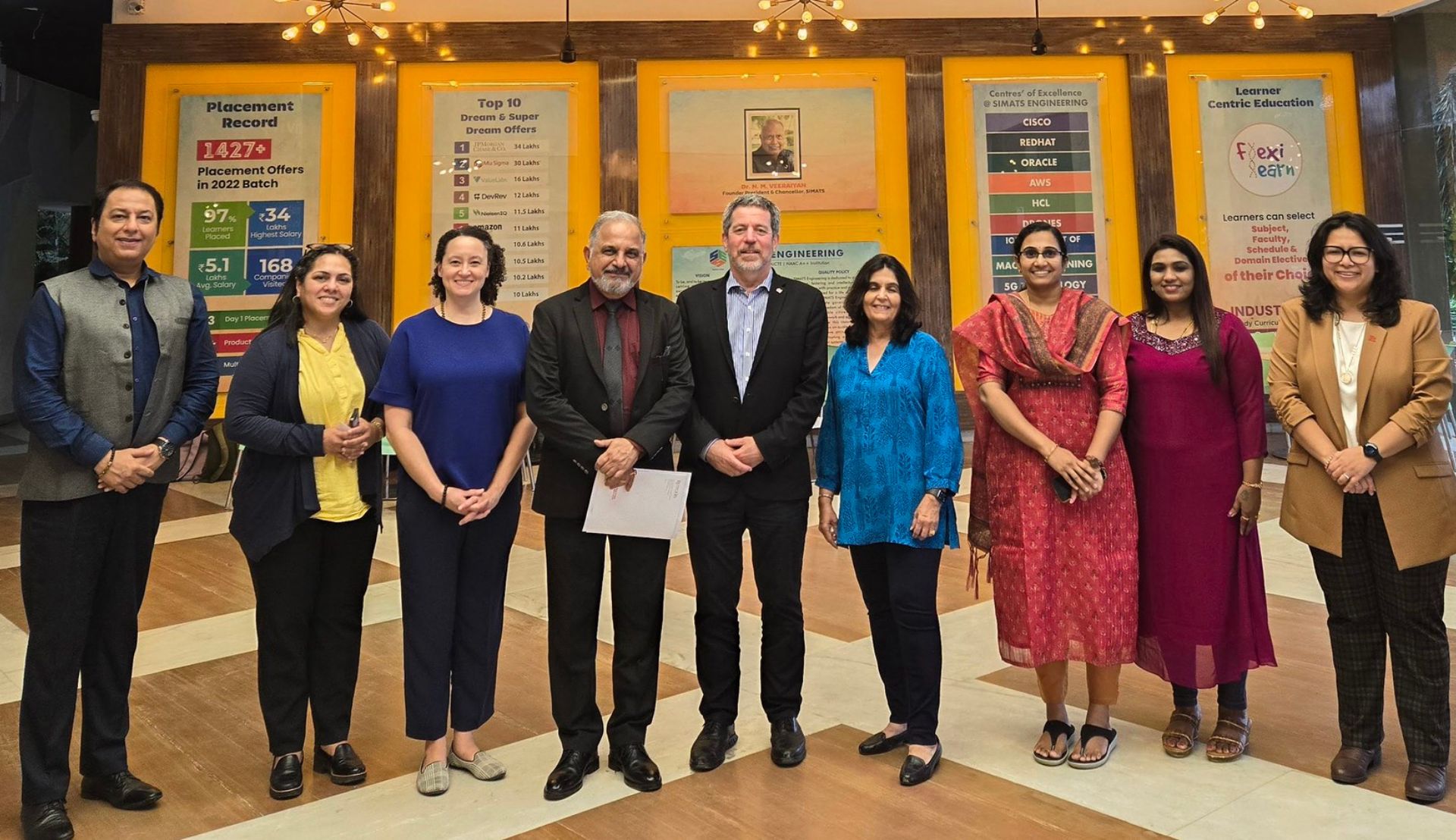 Group photo of Rutgers Delegation in India