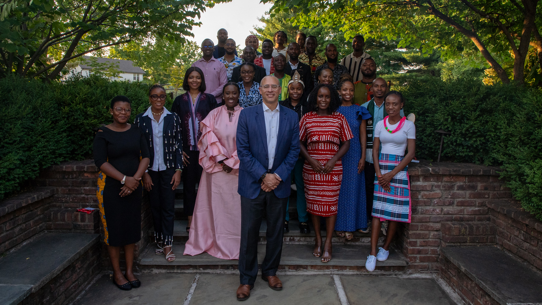 Mandela Washington Fellows with President Holloway, 2024