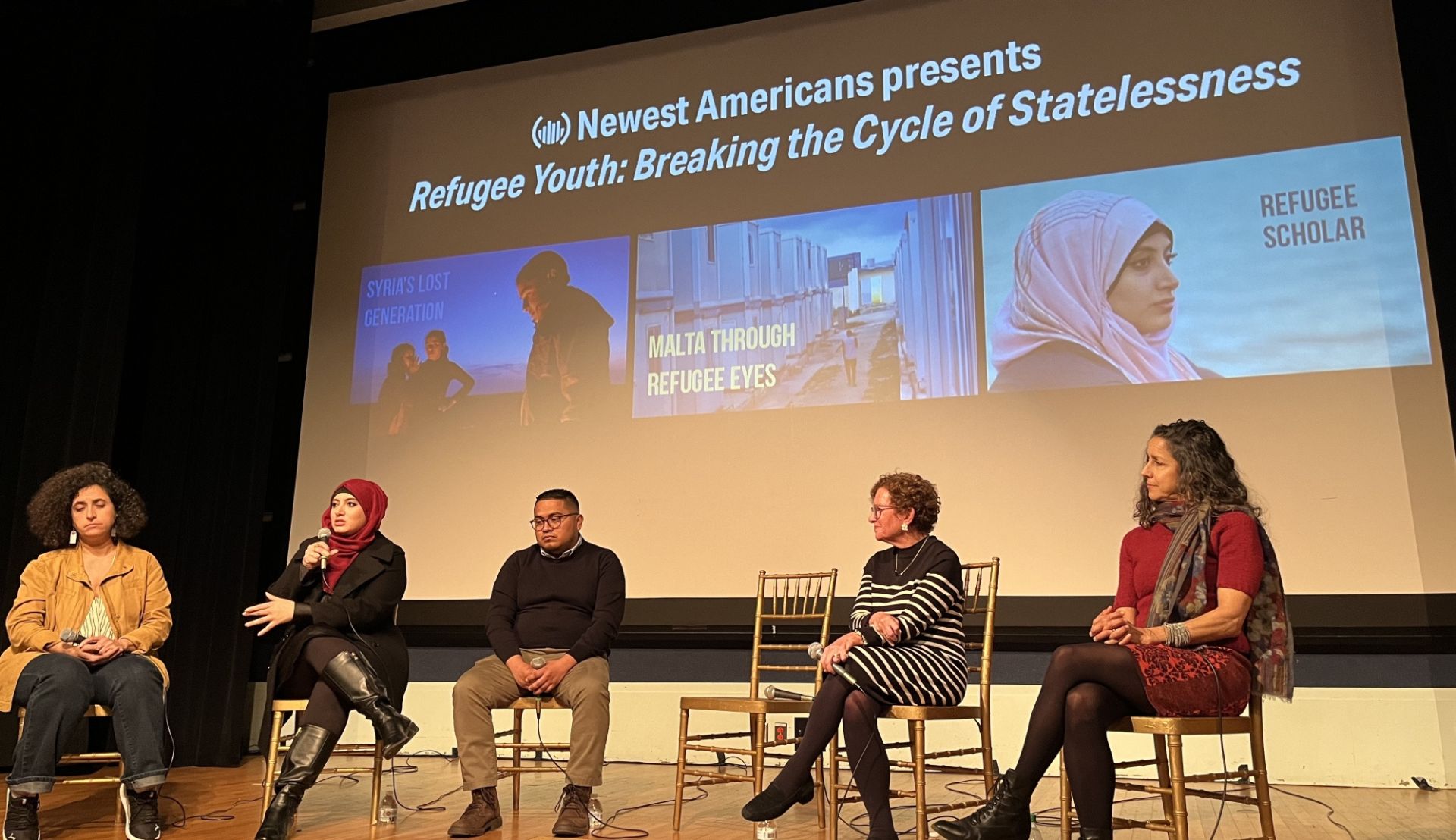 Rutgers-Newark Refugee Youth Panel group photo