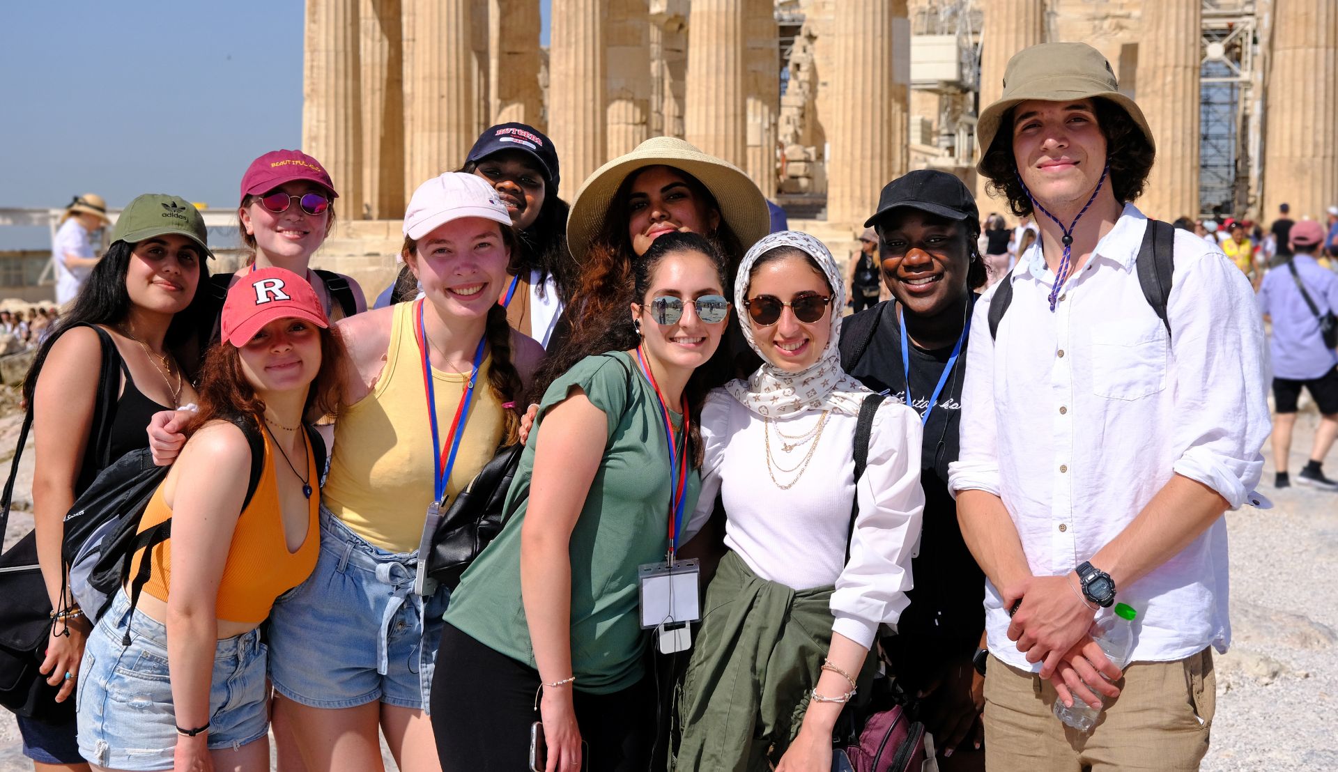 Rutgers students studying abroad in Athens