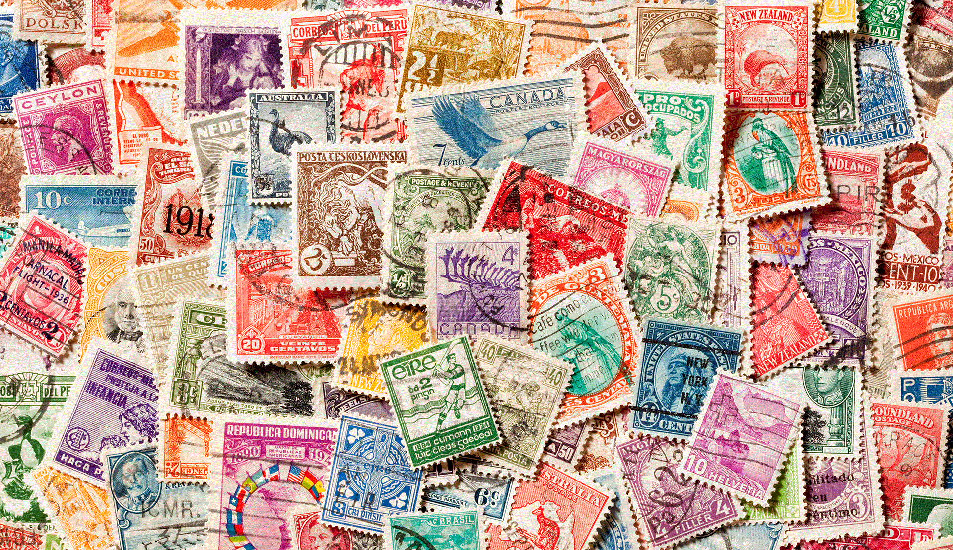Rutgers Global - From Delegation to Education, assortment of international stamps