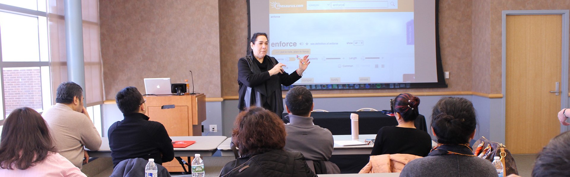 Rutgers Global – Rutgers Trains English Teachers from Jilin University, instructor Barbara Inerfeld leads a class discussion