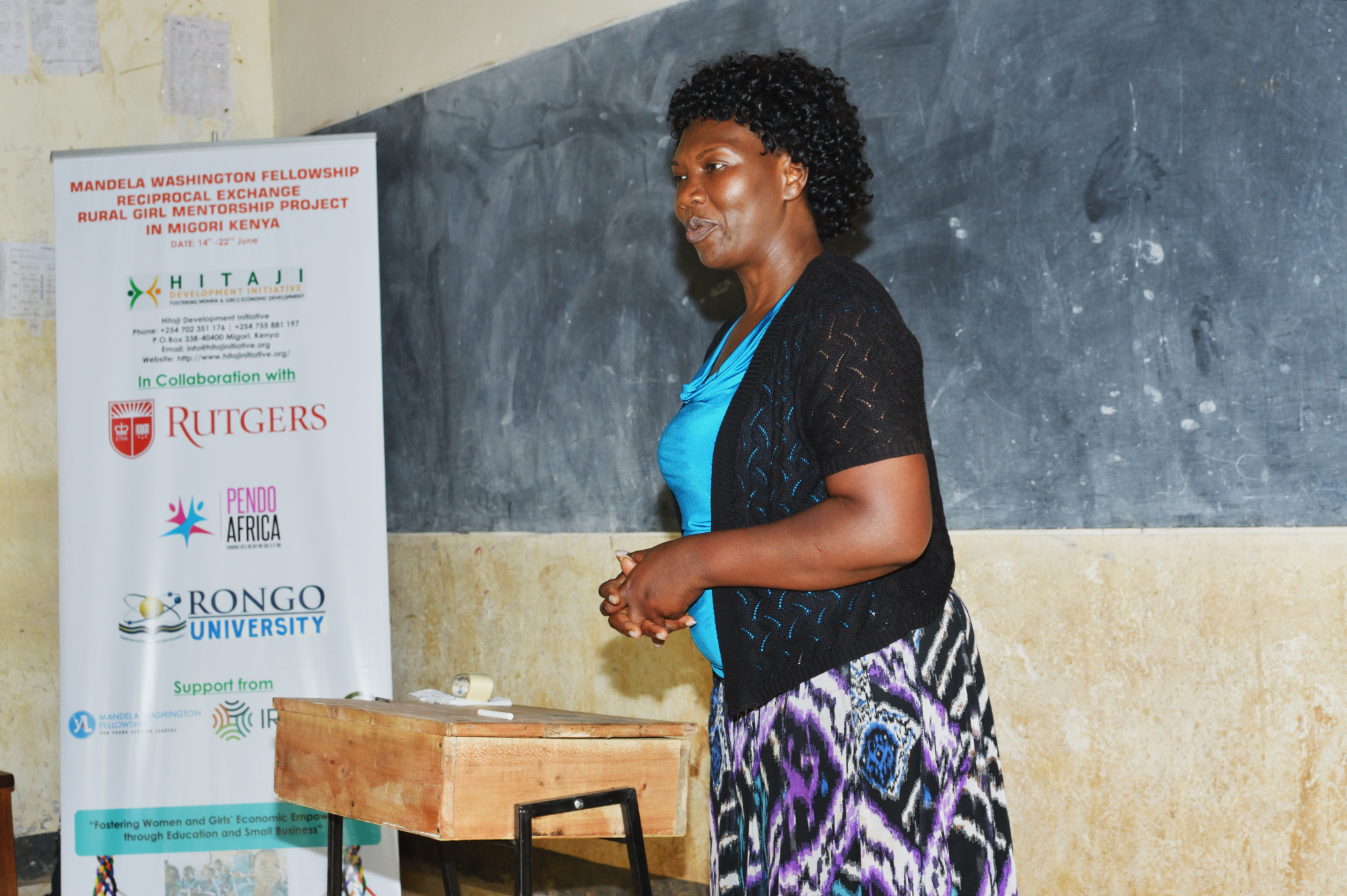 Asenath Dande teaching in Kenya