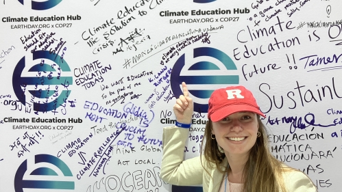 Katie Cann at the UN conference, Cop27