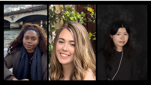 Photos of Christien Nicole Brown, Tia Franco, Eva Chen--Gilman Scholars