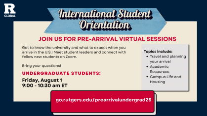 Fall 2025 ISO: Pre-Arrival Virtual Session - Undergraduate Students