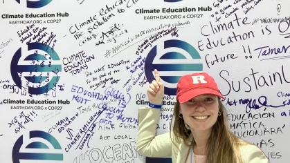 Katie Cann at the UN conference, Cop27