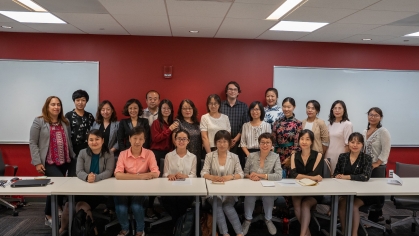 Group of students graduating from training program at Rutgers