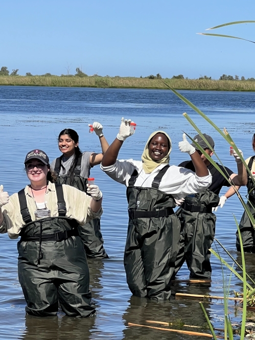 Rutgers Study Abroad students testing water