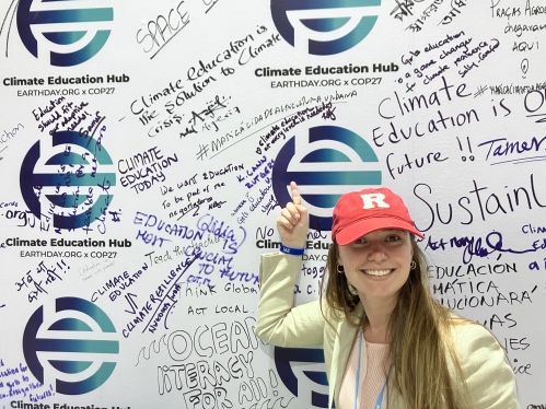 Katie Cann at the UN conference, Cop27