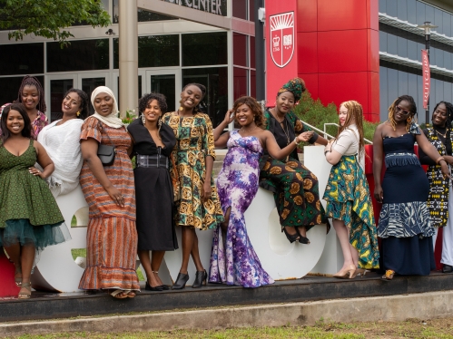 a group of women wearing traditional african clothings