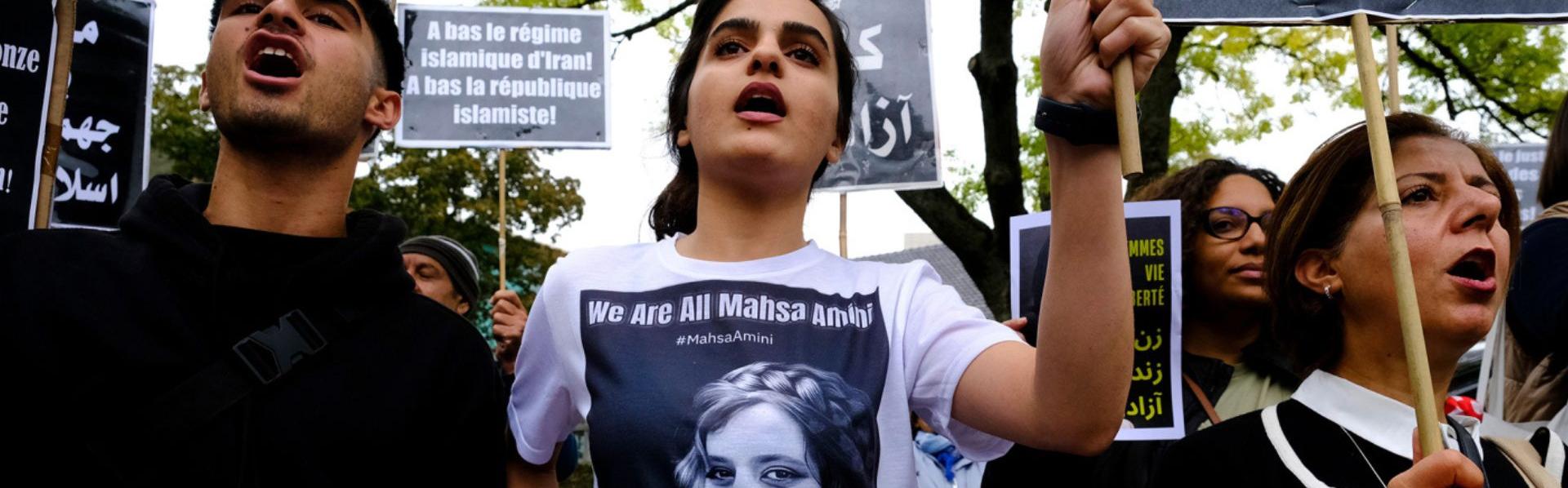 Iranians Protesting Mahsa Amini