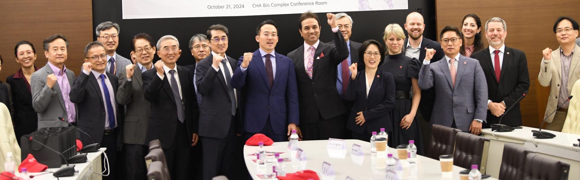 Rutgers and CHA at MOU signing in South Korea