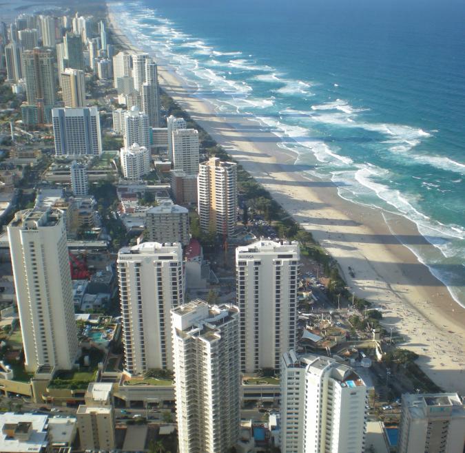 Melbourne beach aerial 