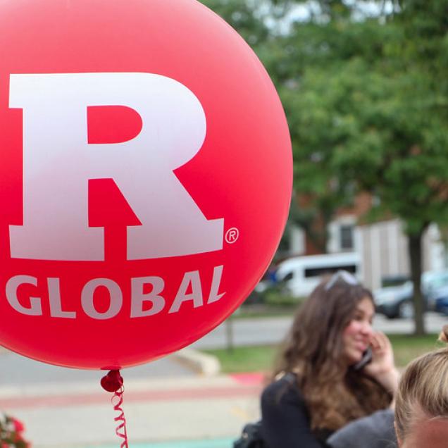Rutgers Global balloon at fair