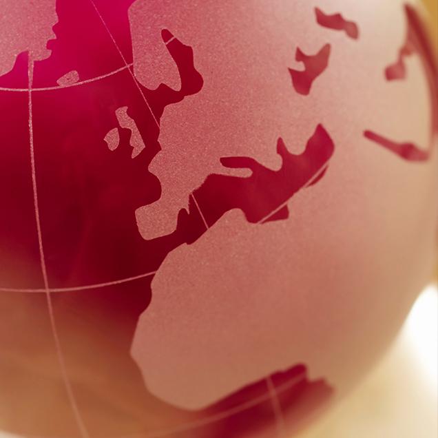 Rutgers Global – International Funding Opportunities, pink glass globe 